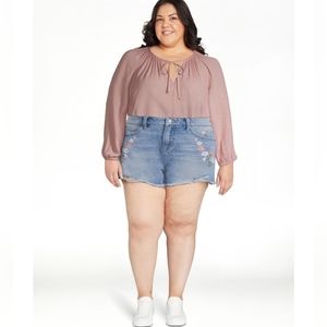 Time and Tru womwns high rise denim shorts